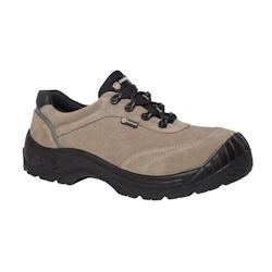 Chaussures de sécurité basses NIPARI S1P CI HI HRO SRC - T.47 - Parade - Beige cuir avec semelle HRO résistante à 300°C_0