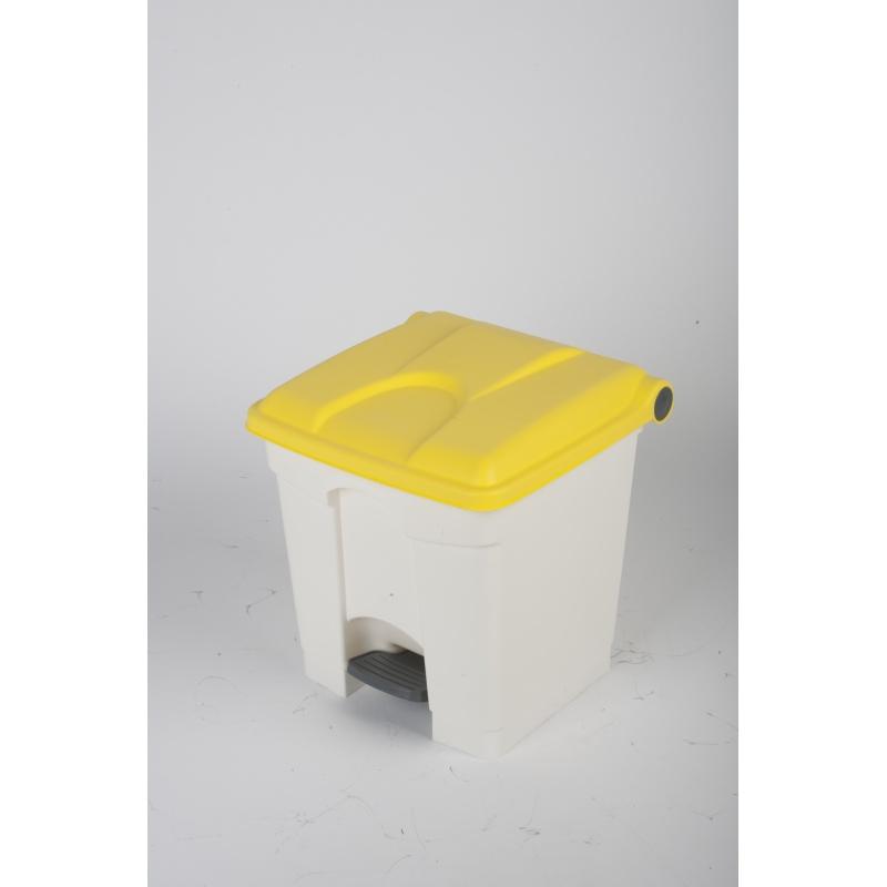 Container 30l blanc couvercle jaune_0