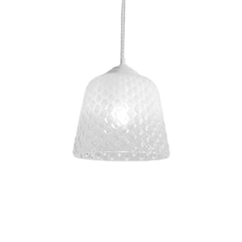 Gea Luce Diffuseur En Verre Blanc Pour Suspension - Finition Dégradée Transparente, Design Décoratif, Culot E27 (Grand Verre) D.25X21,5 - ALICE V/G_0