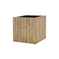 HORTALIA Jardinière d’extérieur en bois Atrium 80 x 80 x 80 - marron Bois massif A888_0