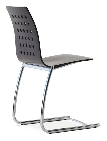 Ingrid V818 - Chaise empilable en métal/inox et bois - Gamme Dynamica - Designer Jan Sabro_0