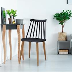 Lot de 4 chaises scandinaves Houlgate Noir - noir 3327480035825_0