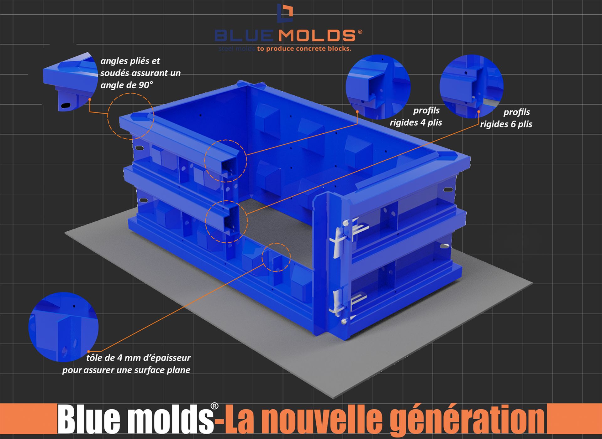Moule pour blocs béton 120 x 60 x 60_1