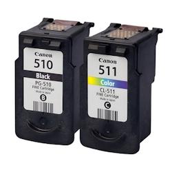 Pack de 2 cartouches d'encre authentiques Canon 510/511 Noir et couleurs - programme SECOND - multicolore 3701352377280_0
