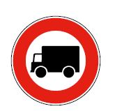 Panneau d'accès interdit aux véhicules de marchandises - B8 - signalisation routière_0