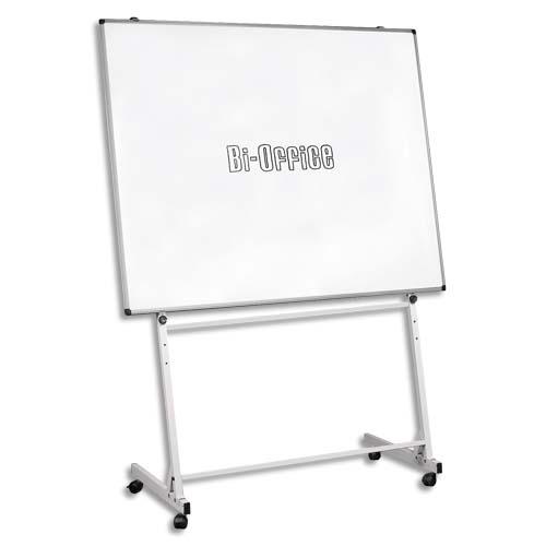 PIÈTEMENT MOBILE GRIS EN ALUMINIUM L90 X H70 CM, POUR TABLEAUX BLANCS JUSQU'À 150 X 100 CM