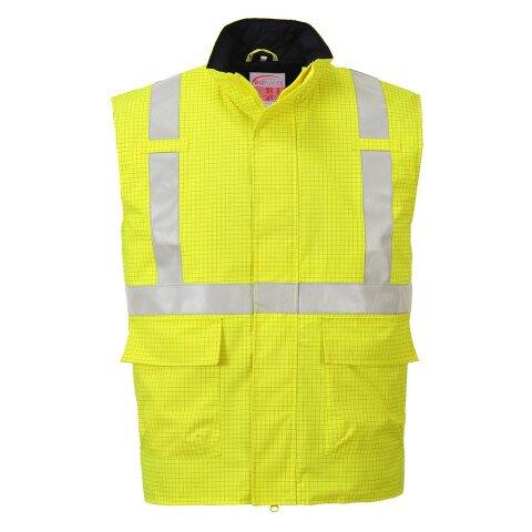 PORTWEST S776 BODYWARMER HI-VIS BIZFLAME ANTISTATIQUE ET FR JAUNE - TAILLE M