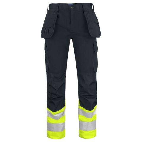 PROJOB 6534 PANTALON POLYCOTON PRIO - EN ISO 20471 CLASSE 1 JAUNE/NOIR - TAILLE 42