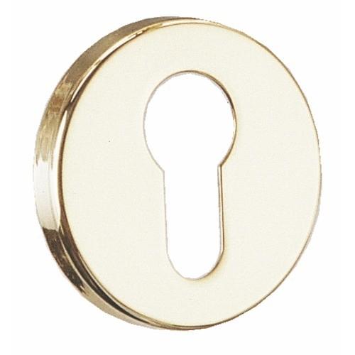 ROSACE RONDE CLÉ L POUR CLÉ SIMPLE - LAITON POLI - LC 50 BOUVET