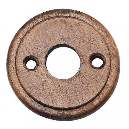 ROSACES DE FONCTION RONDES RUSTIQUE BOIS/LAITON - DIAMÈTRE 50 MM -BDC DUBOIS INDUSTRIES