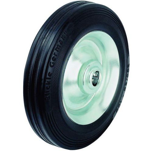 ROUE ACIER LONG MOY=45MM D=100MM F=70 KG BDGE CAOUTCH