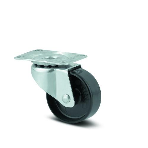 ROULETTE PIVOTANTE - ZINGUÉE - À PLATINE - Ø38MM- COMPACTA TENTE