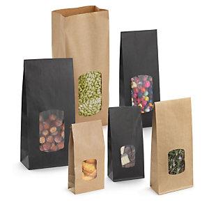 SACHET KRAFT BRUN À FENÊTRE 9 X 20,5 X 5 CM