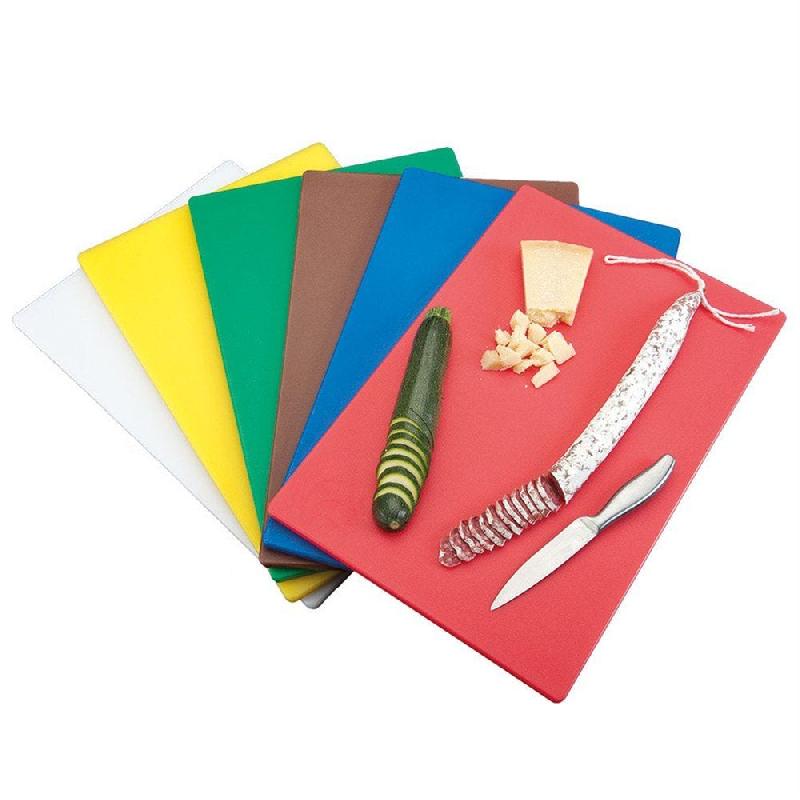 Set 6 planches à découper 40x30x1cm plastique 6 coloris assorti_0