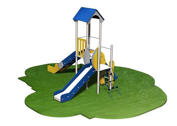 Structure pour aire de jeux 2 tours accolées - gamme alpha - al11204i_0