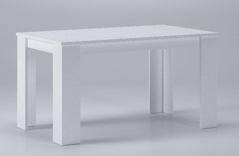TABLE 140 CM RECTANGULAIRE, COULEUR BLANC MAT