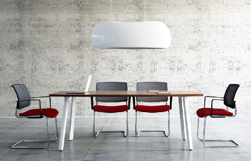 Table de réunion rectangulaire Ogi - MDD. - 240, Anthracite, Wenge_0