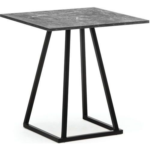 TABLE LINEA DINNER 70X70X74CM NOIR MÉLAMINE MARBLE GREY - FLEXFURN