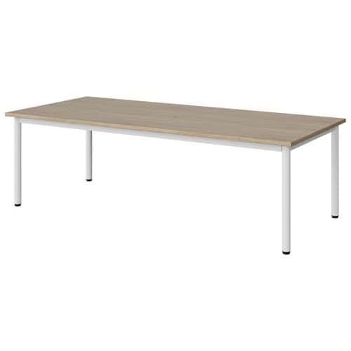TABLE MALIBU 180X80 T2 4P STRA ABS CHÊNE 1146/BLC 9016