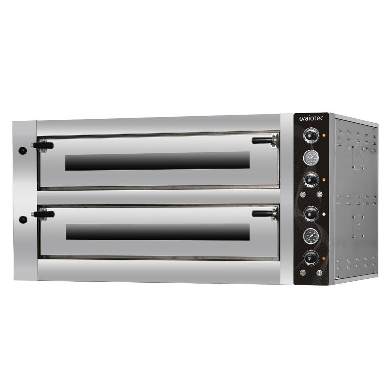 Vaiotec Four à pizza électrique TOPLINE 4+4 x 34 cm - argenté inox 11454_0