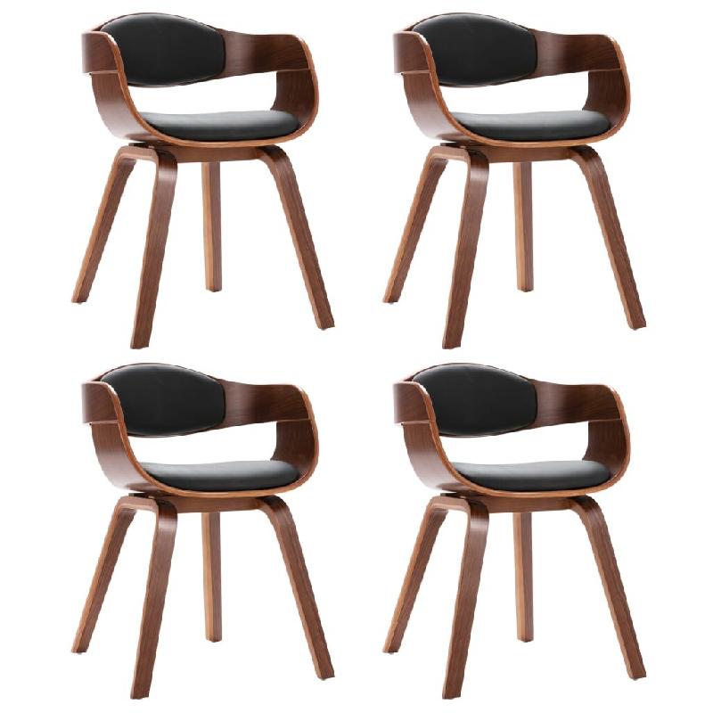 VidaXL Chaises à manger lot de 4 bois courbé et similicuir Modèle Mermonel - 3054812_0