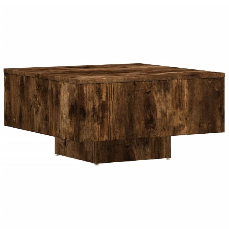 VidaXL Table basse Chêne fumé 60x60x31,5 cm Bois d'ingénierie Modèle Polaris Ligne Plus - 815837_0