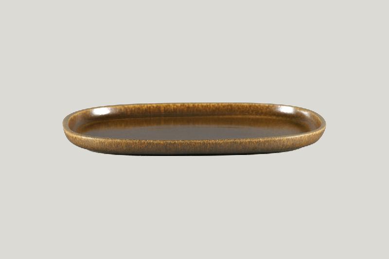 PLAT OVALE BRONZE PORCELAINE 33,2 CM RAKSTONE EASE