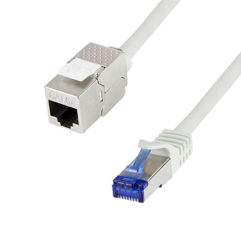 LogiLink CC5072S - Câble réseau gris 5 m Cat6a S/FTP (S-STP) - RJ-45 mâle à femelle - 10 Gigabit Ethernet_0