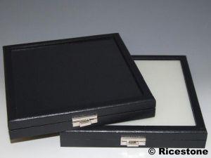 3G) COFFRET LUXE 21X21CM PRÉSENTATION PLAQUES, OBJETS MINCES.