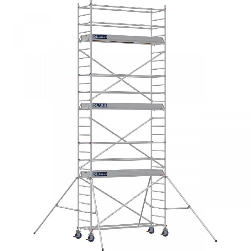 Échafaudage roulant aluminium DOCKER 85 version lisses - Hauteur de travail : 7,90 m - DUARIB - 7125060_0
