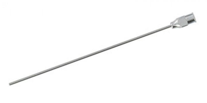 Aiguille longue tout en métal avec capillaire en inox - taille 14 - longueur 100mm - Inside Ø 1,6mm - Outside Ø 2,1mm_0