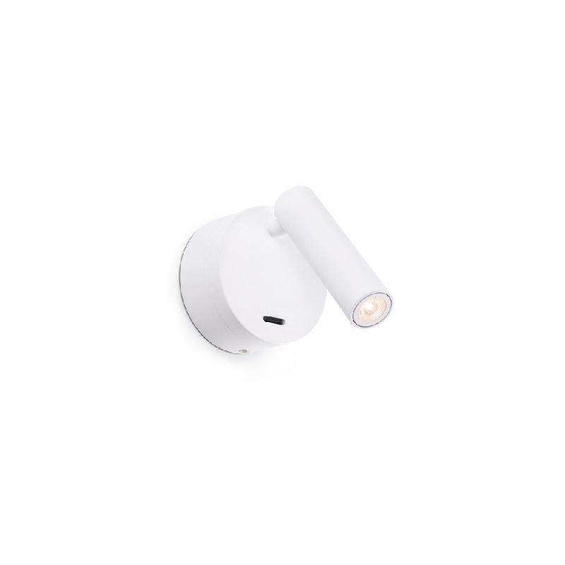 Applique Murale Faro Barcelona Avec Bras Led Intégré, 3W - Métal Peint, Chambre, 95 Lm, 3000K - Blanc - blanc 8421776168893_0