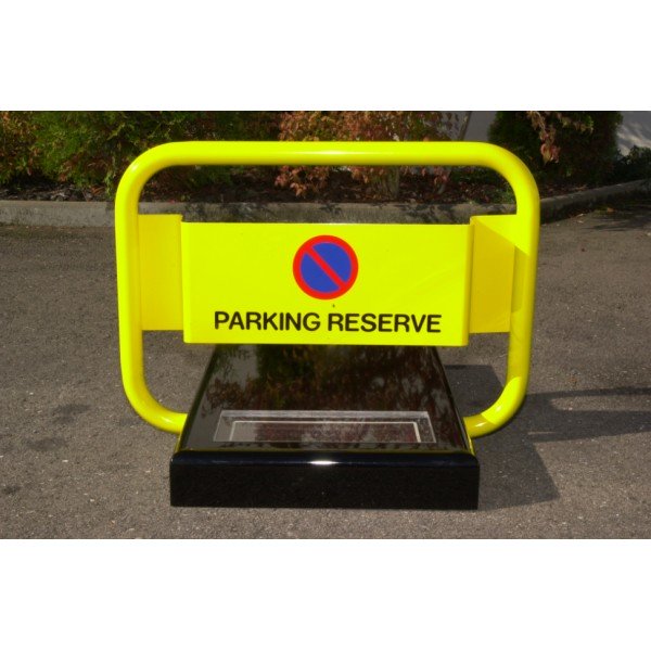 Arceau de parking solaire Priva Park - télécommande incluse - panneau solaire intégré - jaune RAL 1021_0