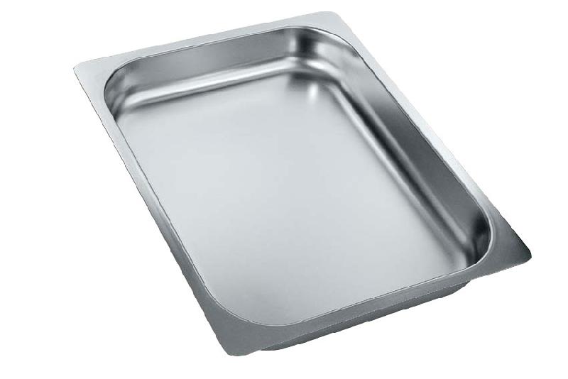 BAC GASTRO INOX 1/2  PLEIN À  BORD PLAT - H 65 MM
