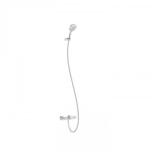 BAIN‑DOUCHE THERMOSTATIQUE DOUCHETTE À MAIN ANTICALCAIRE CHROMÉ - TRES 21817409