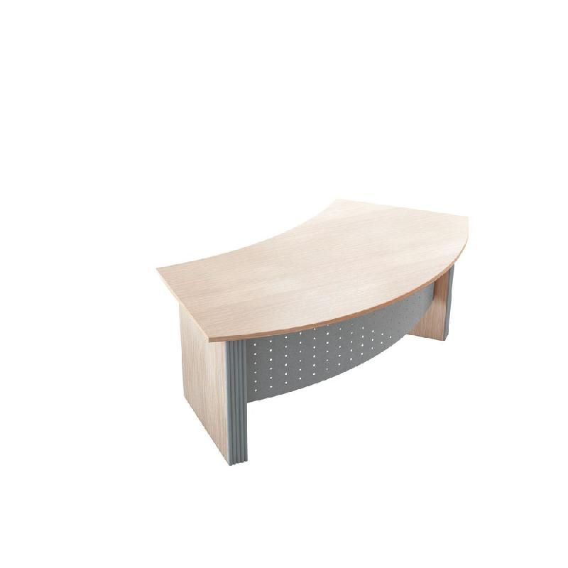 BUREAU DIRECTION COURBE STANDING + L. 200 X P. 80/110 CM - CHÊNE