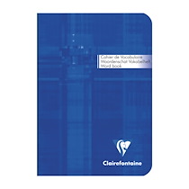 CARNET DE VOCABULAIRE PIQUÉ A6 64 PAGES LIGNÉ + MARGE CENTRALE COULEUR ALÉATOIRE - ASSORTIS - LOT DE 20