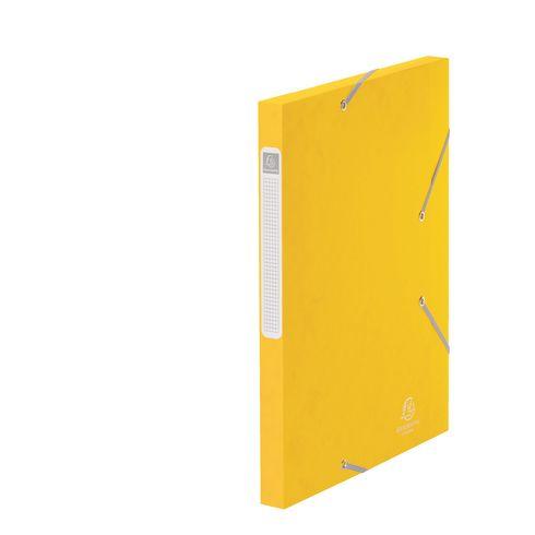 CHEMISE BOX CARTE CARTOBOX EXACOMPTA 24 X 32 CM DOS 2,5 CM JAUNE