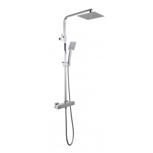 COLONNE DE DOUCHE THERMOSTATIQUE AVEC DOUCHE DE TÊTE CARRÉE DIAMANT 20 SARODIS