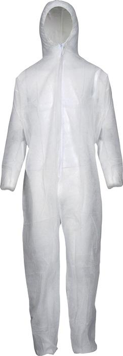 Combinaison jetable taille XXL blanche - catégorie EPI I - ASATEX - polypropylène respirant 40g/m²_0