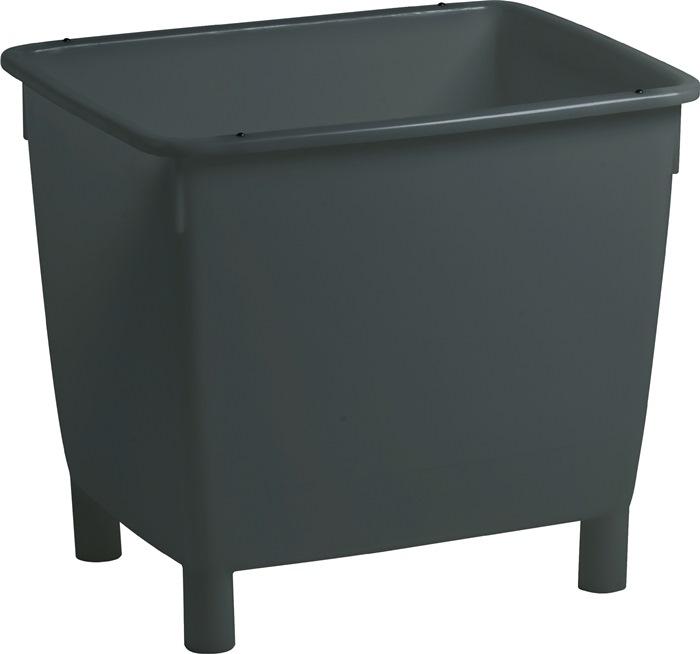 Conteneur d'évacuation à déchets - L790 x l605 x H680 mm - Polyéthylène (HDPE) gris basalte - Craemer_0