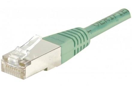 Cordon RJ45 patch F/UTP CAT 6 vert - 10 m - Cuivre - Blindé - Garantie 20 ans_0