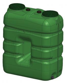 Cuve à eau rectangulaire 1000 litres avec trou d'homme 400 mm et vidange DN50 - 302615_0