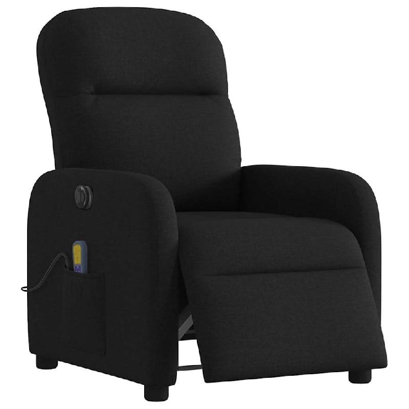 Fauteuil de massage inclinable électrique Noir Tissu Modèle Armelia - 8721102959462_0