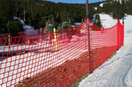 Filet de sécurité type S1 et S2 - Fil de 5 mm et ralingue de 9 mm pour piste de ski en polypropylène haute résistance et traité UV_0
