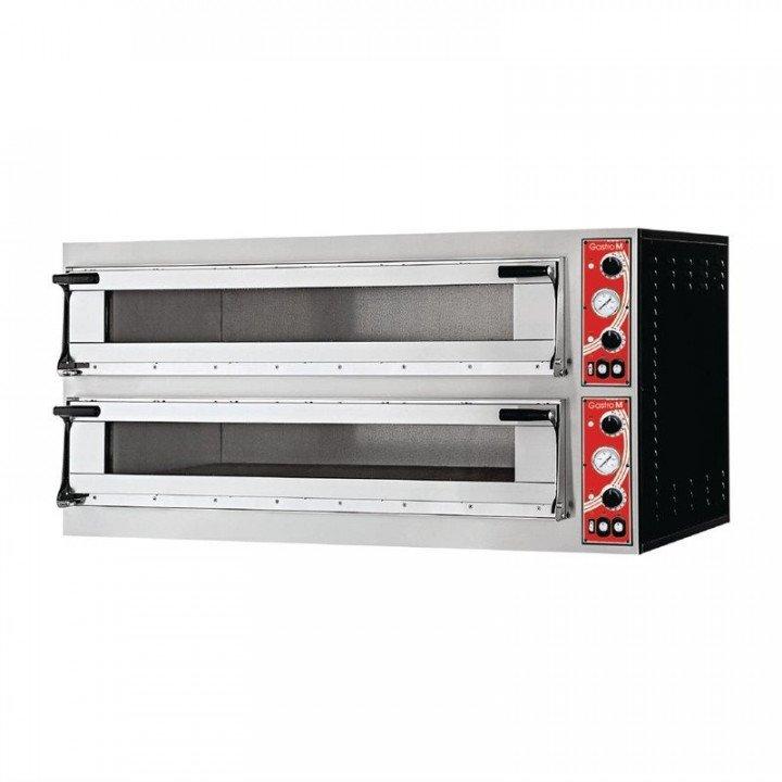 Four inox 2 chambres de 6 pizzas (Ø)350 mm, 18 000 W, 400 V - TRI_0