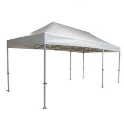 FRANCE BARNUMS - Tente pliante pro 4x6m en aluminium 55mm - bâche PVC 580g/m² norme M2 - blanc_0