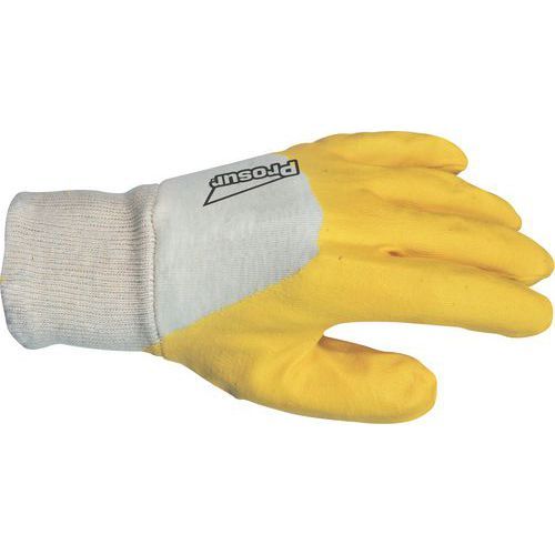 GANTS DE MANUTENTION NITRILE ULTRA LÉGÈRE DE COULEUR JAUNE EN TAILLE 8 - SINGER SAFETY