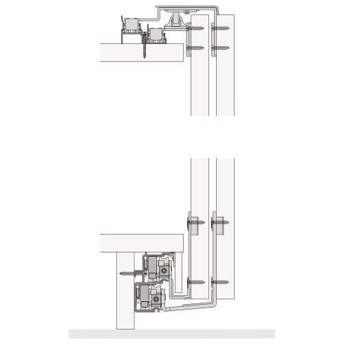 GARNITURE COMBINO 80H FS - 2 PORTES - EP 25MM HAWA