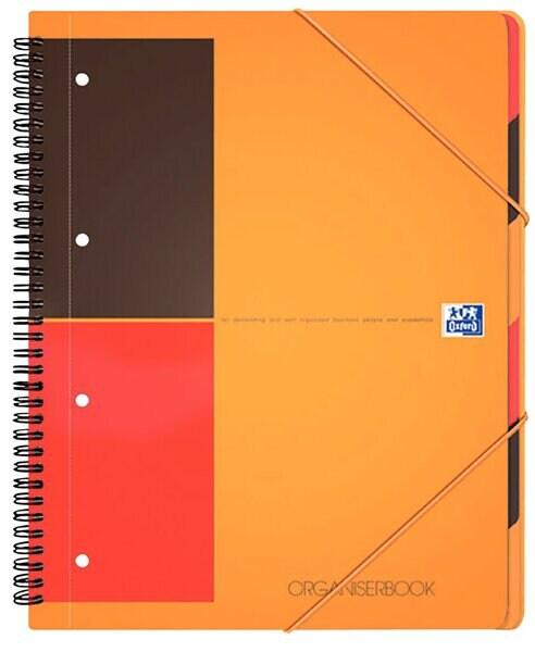 HAMELIN Lot de 5 Cahier Organiserbook rel. Intégrale A4+ 160p./80 feuilles 80g/m², ligné 6mm, trieur intégré - 100100462_0